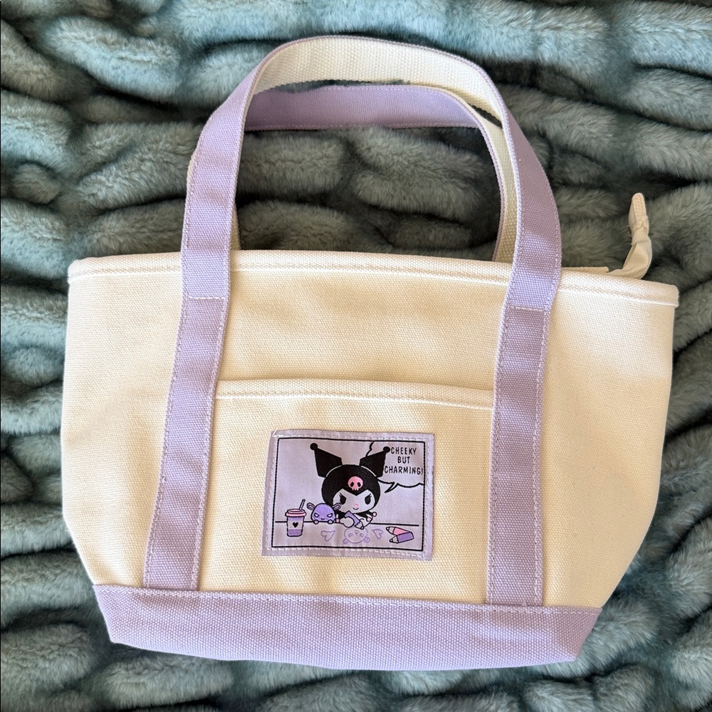 Sanrio Kuromi Canvas Zipper Tote Small - Official License